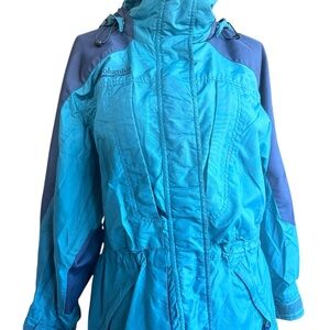 Columbia Double Whammy Jacket Women’s Medium Teal Blue 2-in-1 Winter Coat
